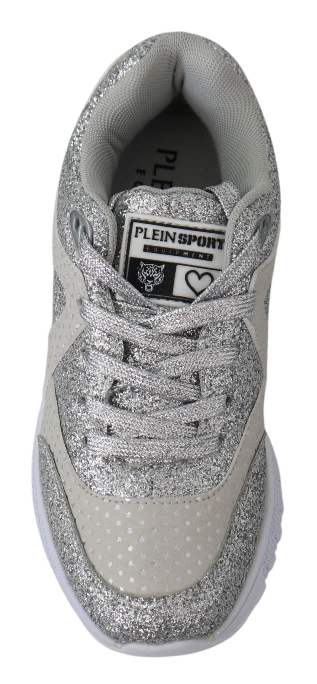 Silver Polyester Runner Jasmines Sneakers Schuhe