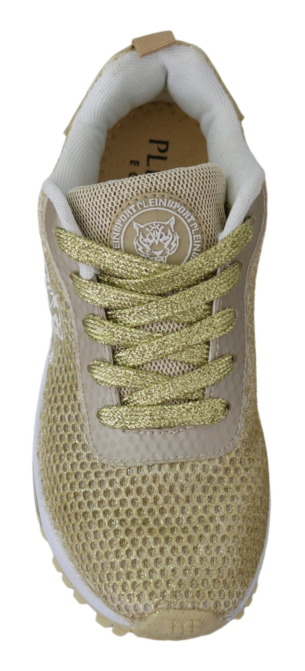 Goldene Gretel-Sneakers aus Polyester