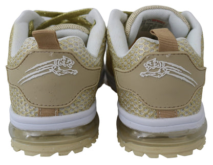 Goldene Gretel-Sneakers aus Polyester