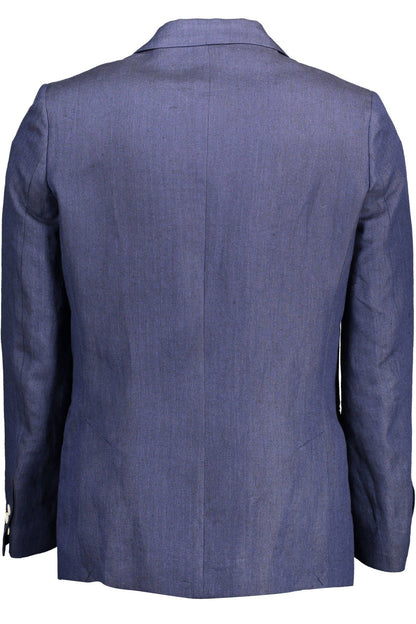 Gant – Elegante, klassische Jacke aus blauem Leinen