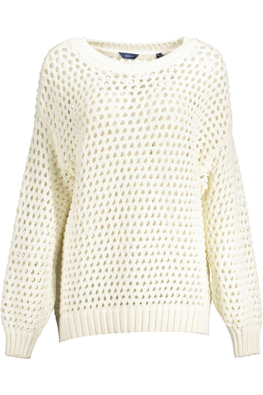 Gant Weißer Baumwollpullover für Damen