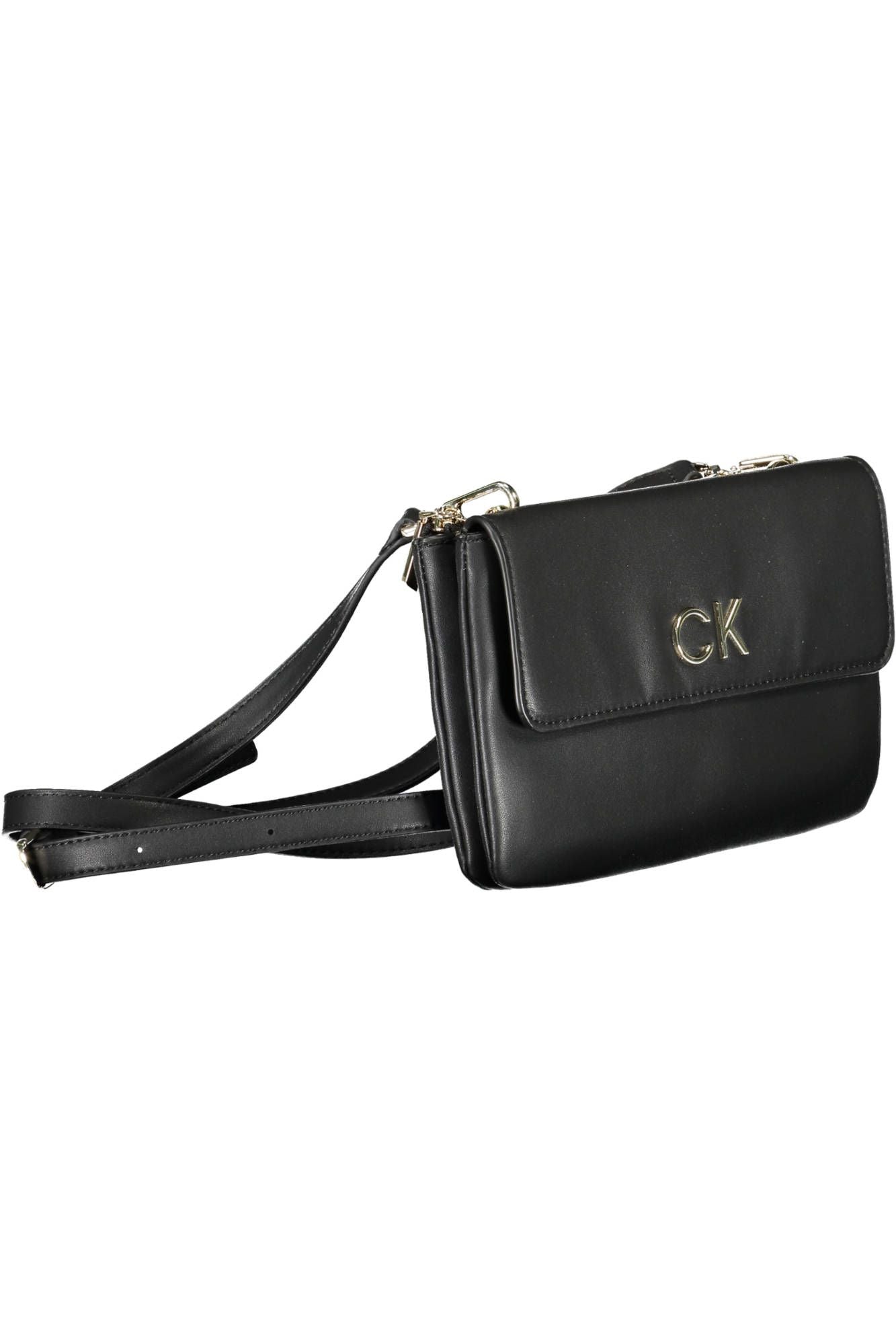 Calvin Klein – Schwarze Handtasche aus Polyester für Damen