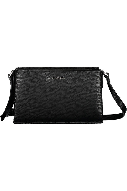 Calvin Klein – Schwarze Handtasche aus Polyester für Damen