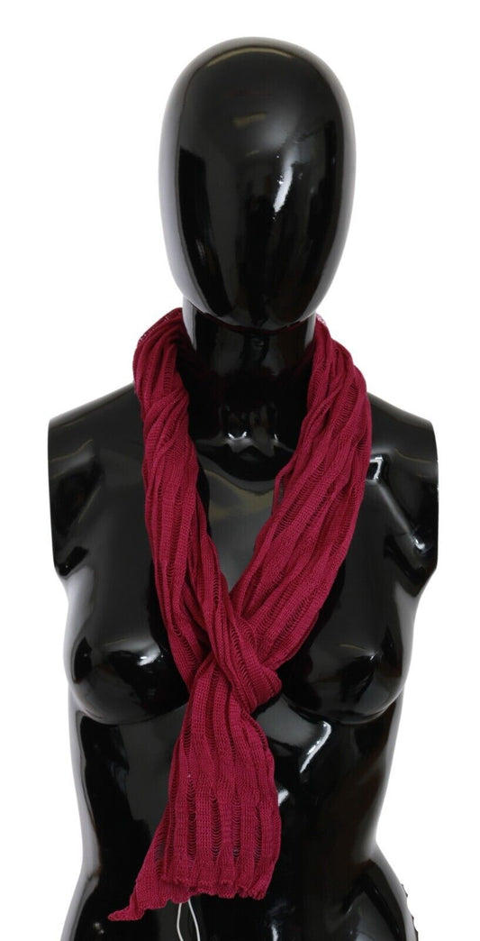 Bordeauxfarbener Hals-Wickelschal, Foulard-Schal