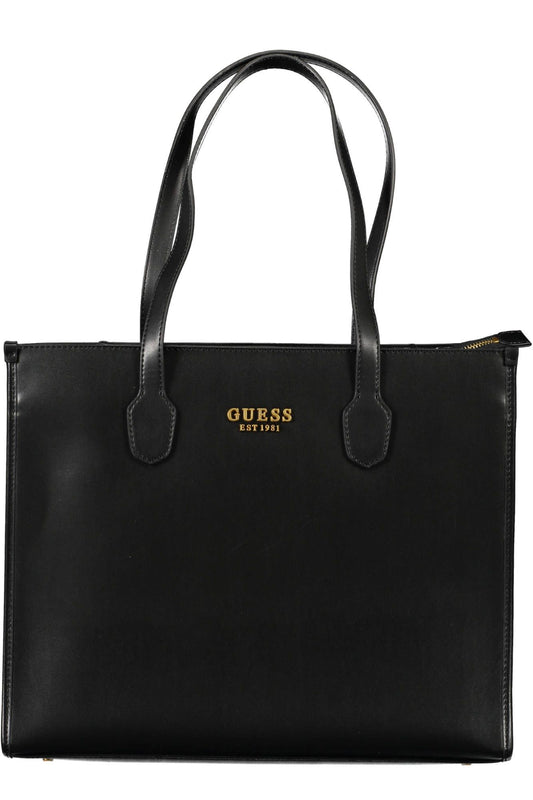 Guess Jeans Schwarze Polyethylen Damen Handtasche