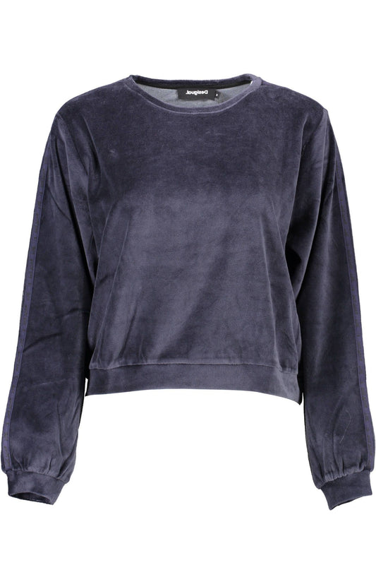 Desigual Blauer Baumwollpullover für Damen