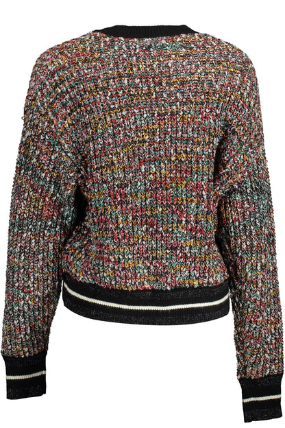 Desigual Enigmatic Schwarzer Pullover mit kontrastierenden Details