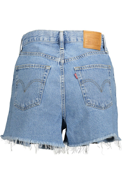 Levi's – Schicke Jeansshorts mit Fransensaum in Hellblau