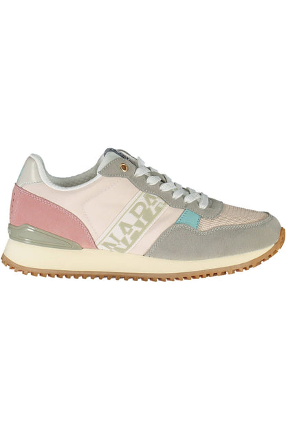 Napapijri – Schicke rosa Sneakers mit Schnürung und Logodetail