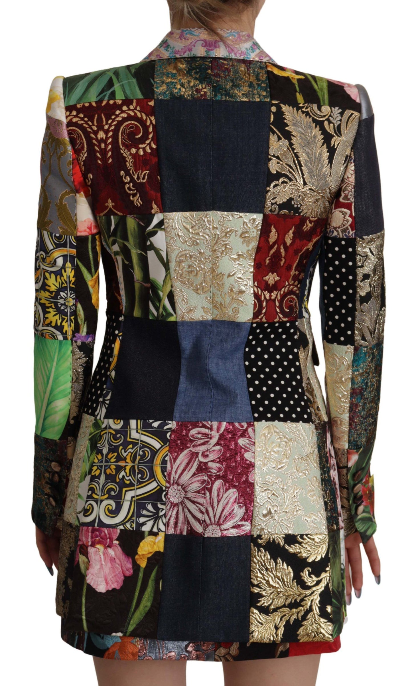 Dolce &amp; Gabbana Elegante mehrfarbige Patchwork-Blazerjacke