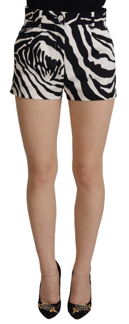 Dolce &amp; Gabbana Hotpants mit Zebra-Print und mittlerer Taille