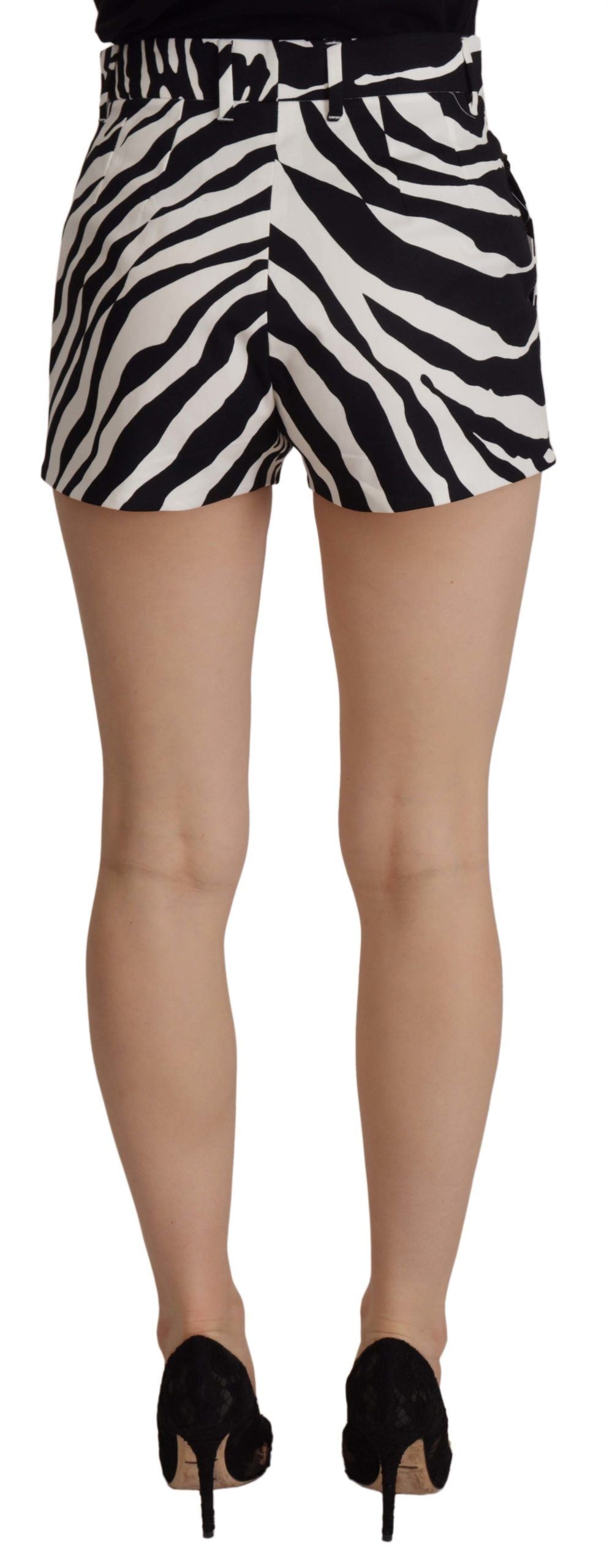 Dolce &amp; Gabbana Hotpants mit Zebra-Print und mittlerer Taille