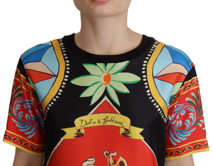 Dolce & Gabbana Glamourous Multicolor Silk Top