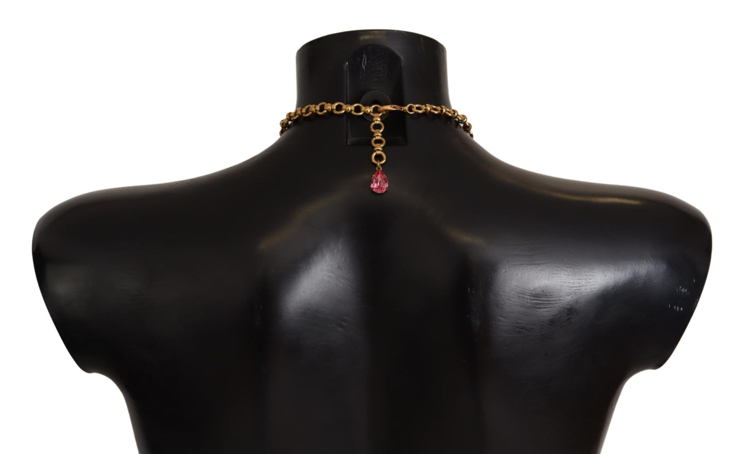 Collana con dichiarazione di rose e frutti di Sicilia in ottone dorato