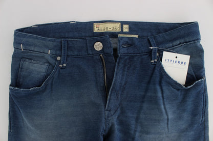 Jeans slim fit in cotone stretch denim lavaggio blu