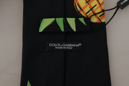 Dolce & Gabbana Elegant Black Silk Tie for Sophisticated Style