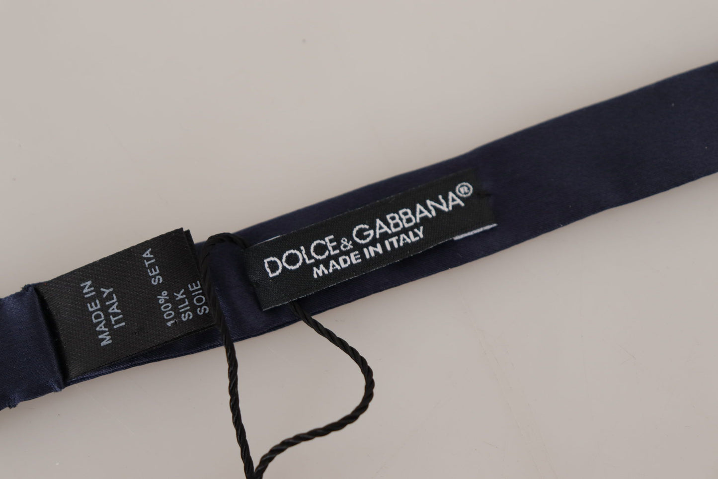 Dolce & Gabbana Stunning Silk Blue Bow Tie