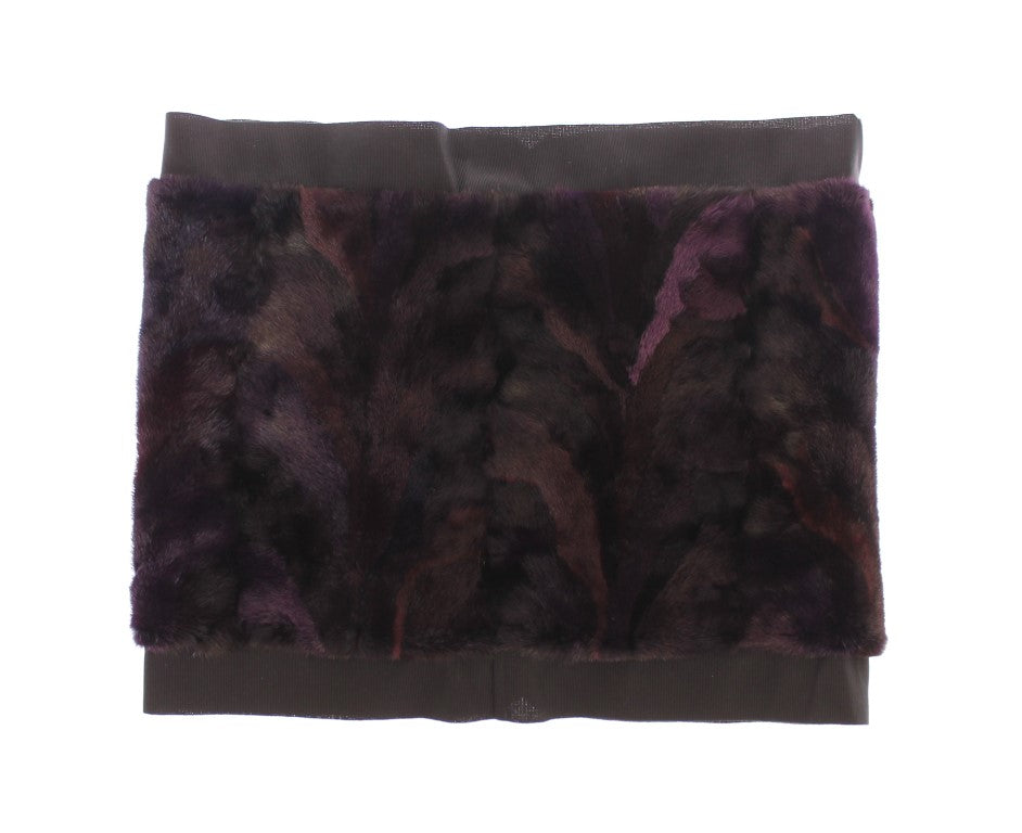 Foulard en fourrure de vison violet, Foulard pour le cou