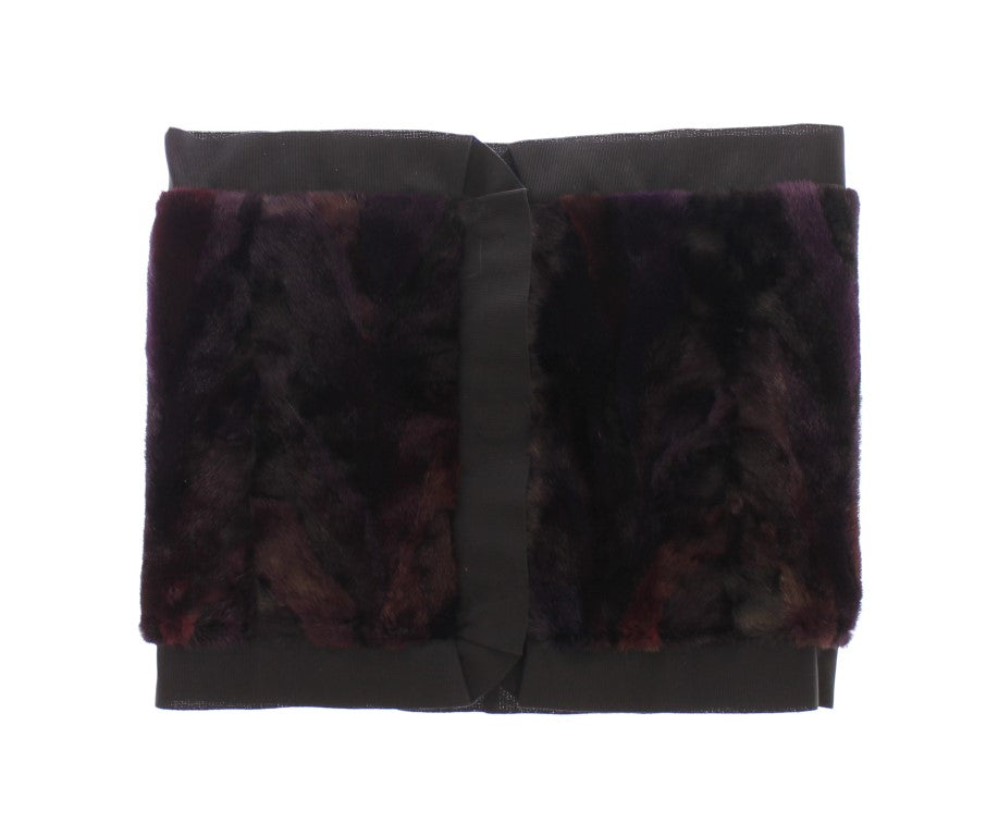 Foulard en fourrure de vison violet, Foulard pour le cou