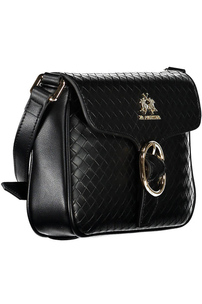 La Martina Schwarze Polyethylen Damen Handtasche