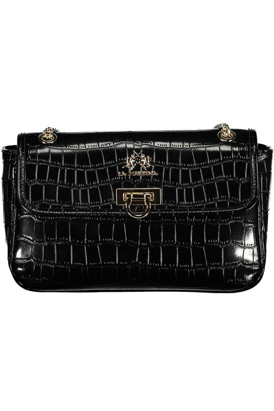 La Martina Schwarze Polyethylen Damen Handtasche