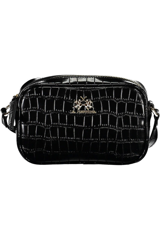 La Martina Schwarze Polyethylen Damen Handtasche