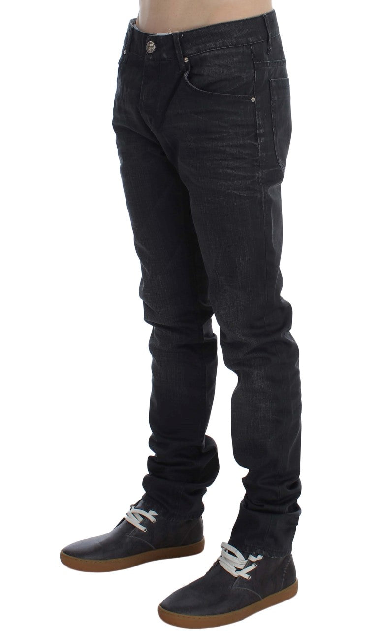 Jeans skinny slim fit in cotone grigio