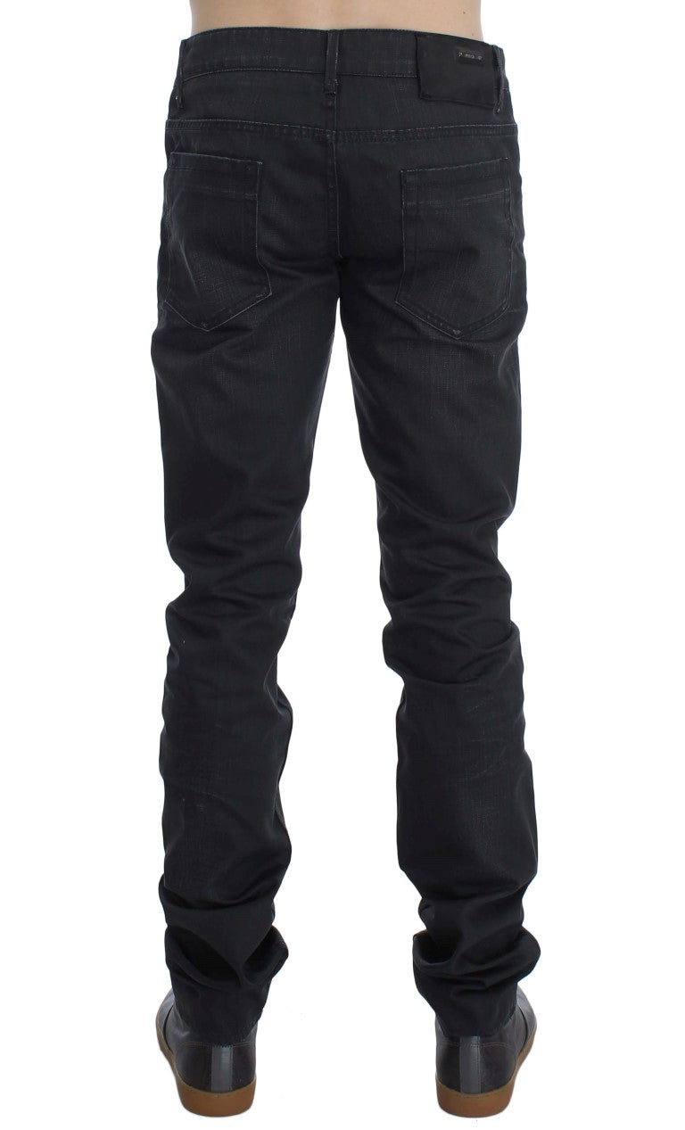 Jeans skinny slim fit in cotone grigio