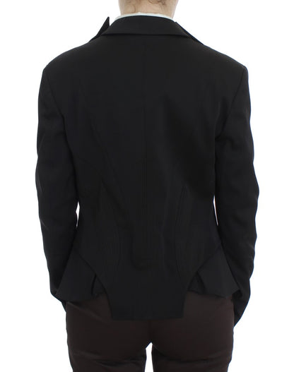 Giacca blazer monopetto elasticizzata nera