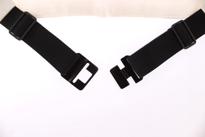 Ceinture de smoking blanche en soie