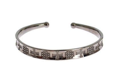 Bracelet Jonc Argent 925 Rhodié Gris