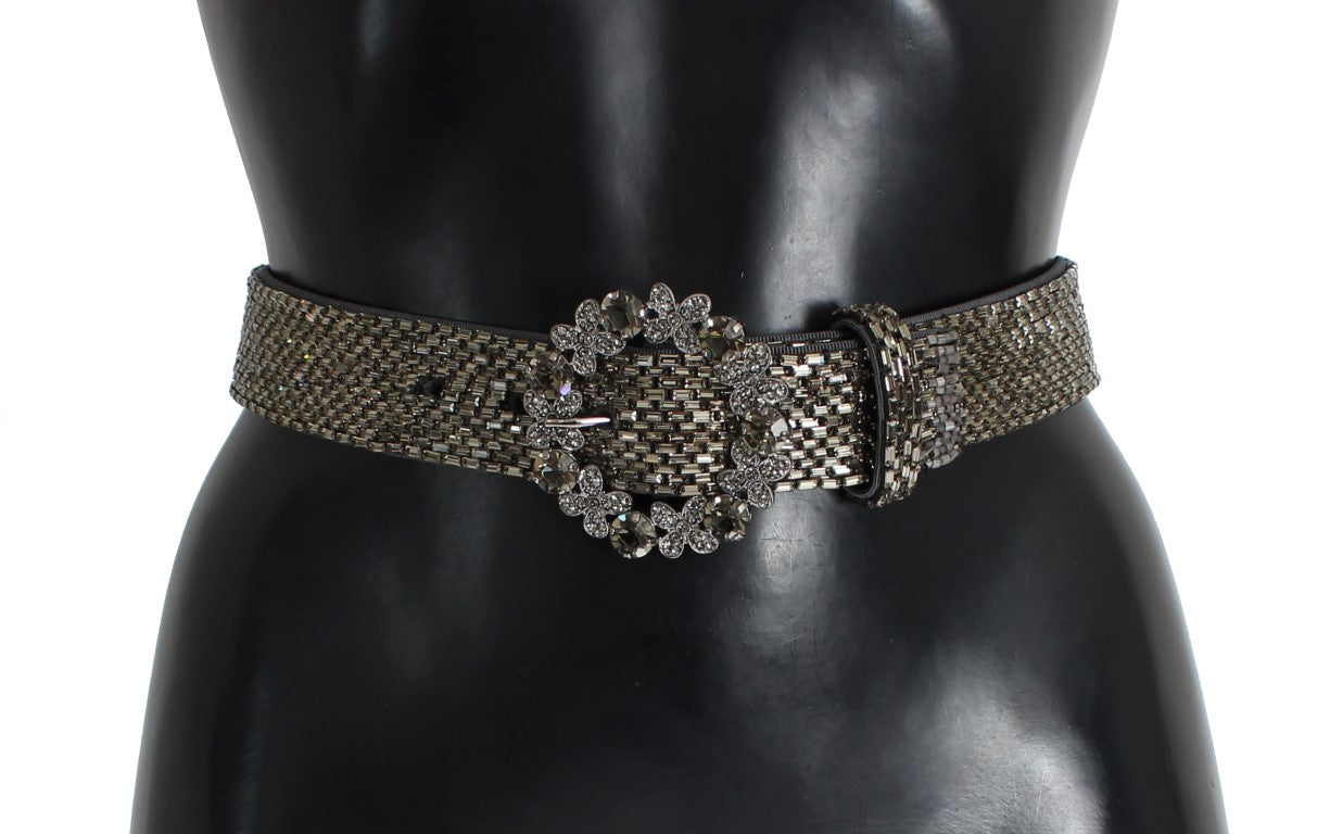 Ceinture à paillettes et boucle en cristal