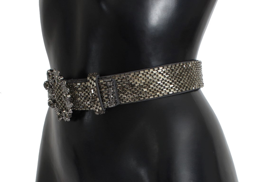 Ceinture à paillettes et boucle en cristal