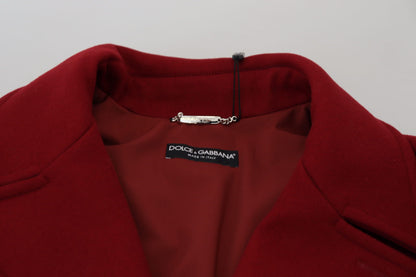 Dolce &amp; Gabbana Elegante rote zweireihige Wolljacke