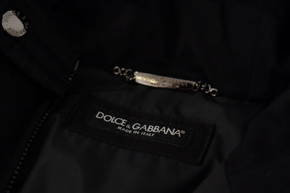 Dolce &amp; Gabbana Elegante schwarze Parka-Winterjacke mit Kapuze