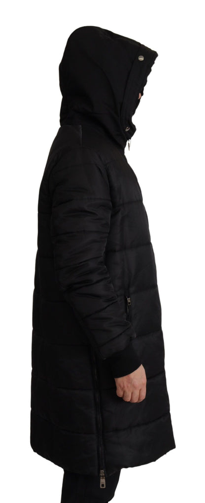 Dolce &amp; Gabbana Elegante schwarze Parka-Winterjacke mit Kapuze