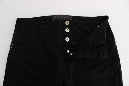 Jeans cropped slim fit in cotone nero