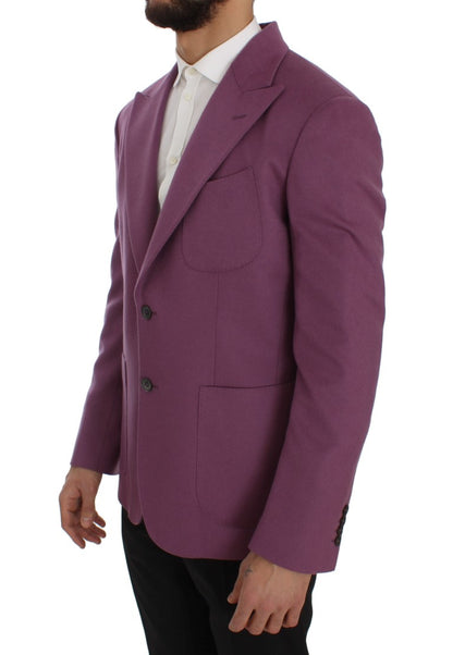 Giacca blazer slim fit in cashmere viola