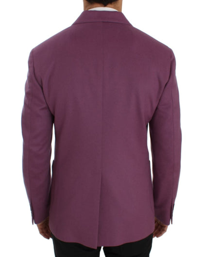 Giacca blazer slim fit in cashmere viola