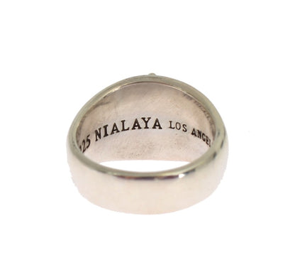 Nialaya Exquisiter Statement-Ring aus Silber für Herren