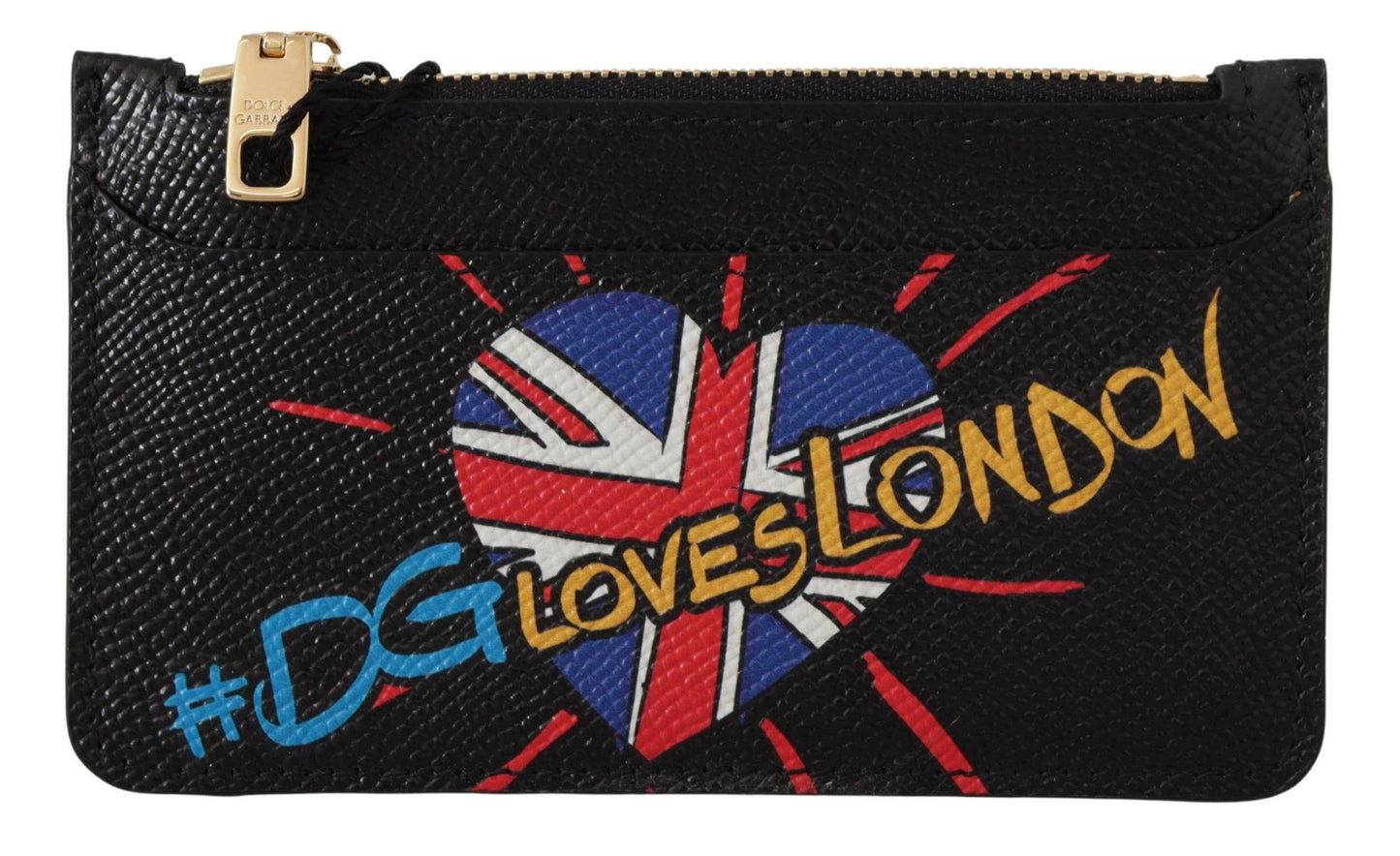 Portafoglio portamonete porta carte da donna in pelle nera #DGLovesLondon