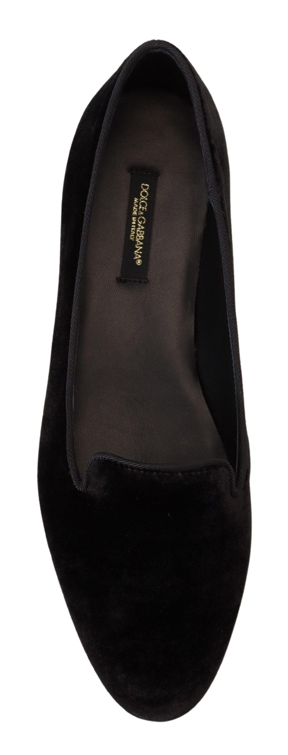 Dolce &amp; Gabbana Elegante schwarze Loafer aus Seidenmischung