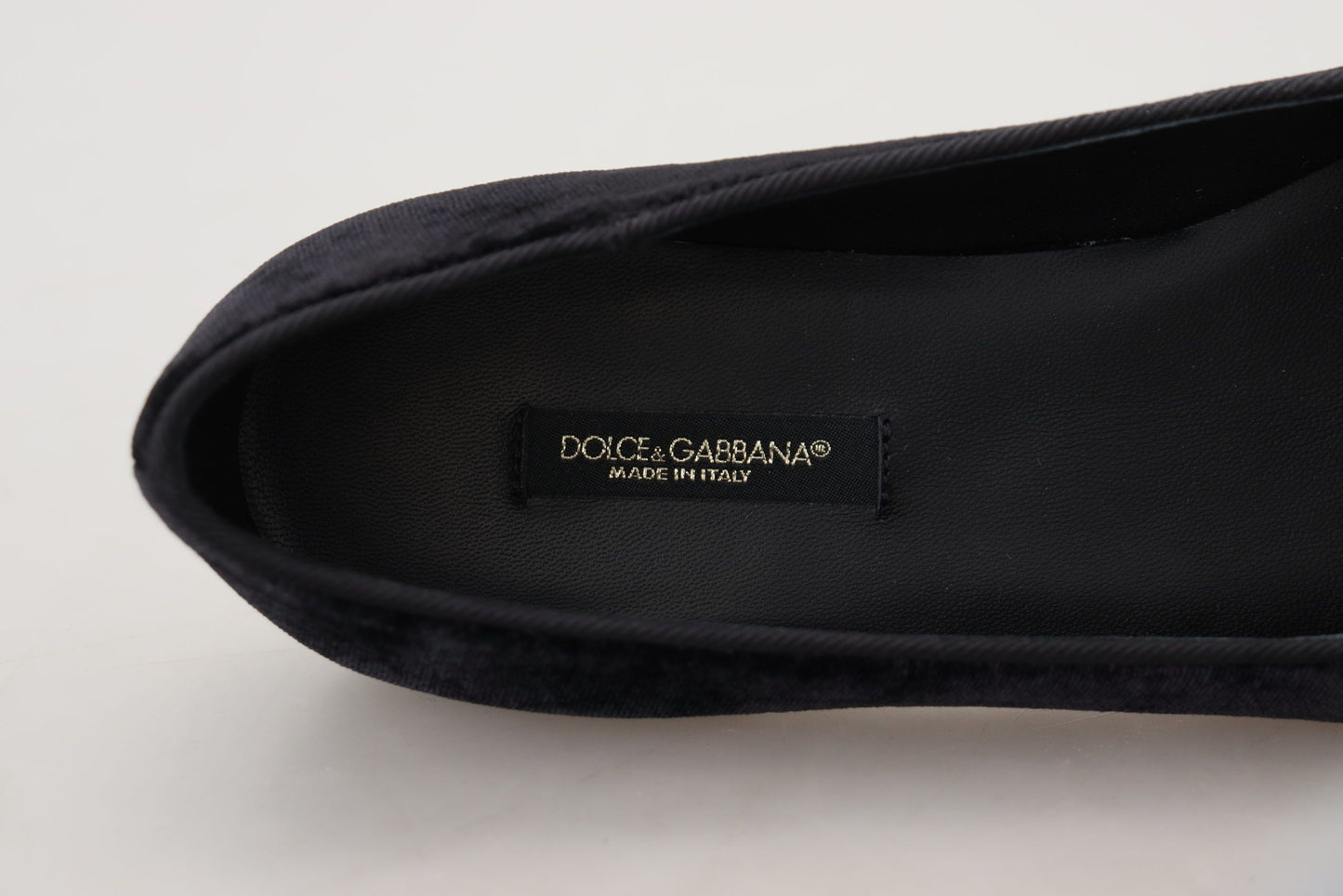 Dolce &amp; Gabbana Elegante schwarze Loafer aus Seidenmischung