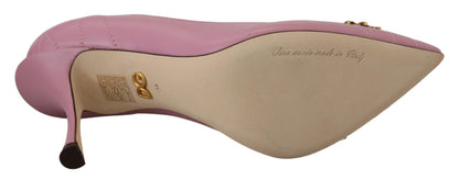 Dolce &amp; Gabbana – Devotion – Pumps aus rosa Leder