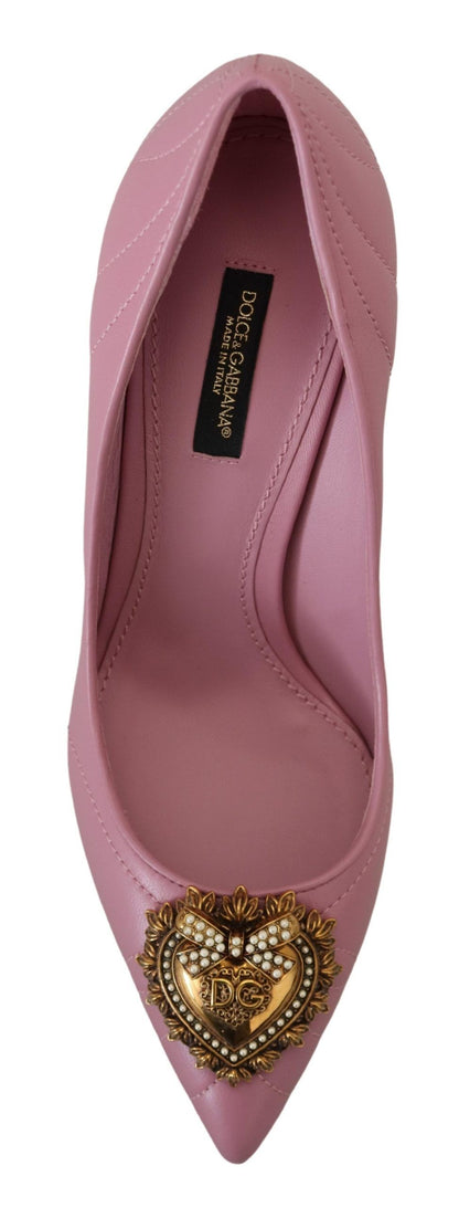 Dolce &amp; Gabbana – Devotion – Pumps aus rosa Leder