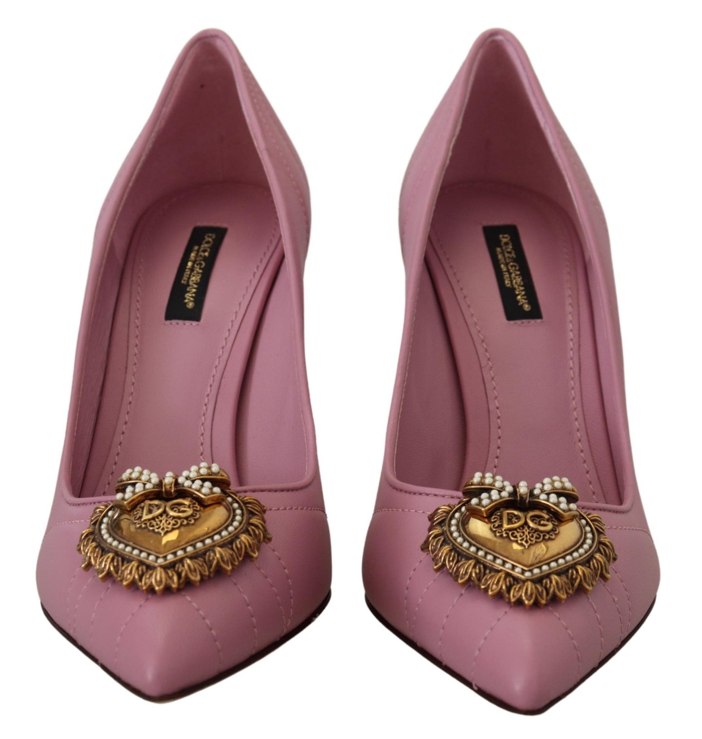 Dolce &amp; Gabbana – Devotion – Pumps aus rosa Leder