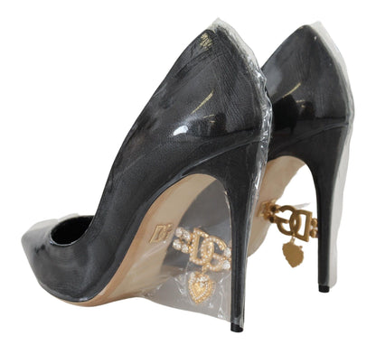 Dolce & Gabbana Elegant Black Gold Detail Heels Pumps