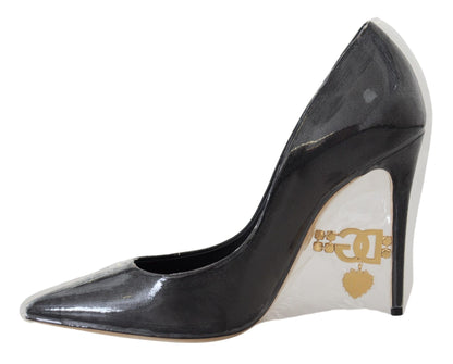 Dolce &amp; Gabbana Elegante Pumps mit schwarzem und goldenem Detail