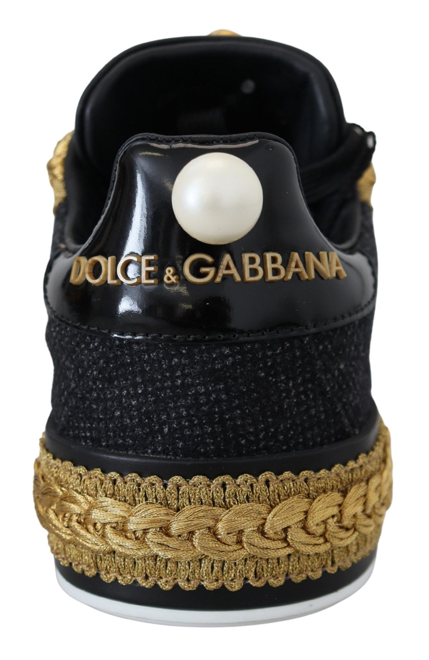 Dolce &amp; Gabbana – Elegante Portofino-Sneaker aus schwarzem Leder