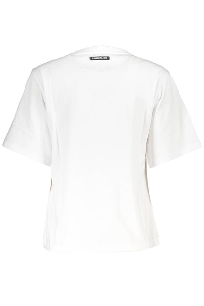 Cavalli Class Weißes Baumwoll-T-Shirt für Damen